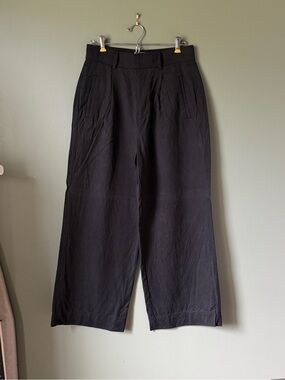 Women's Black Wide-Leg Trousers